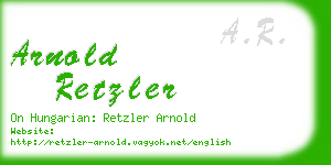 arnold retzler business card